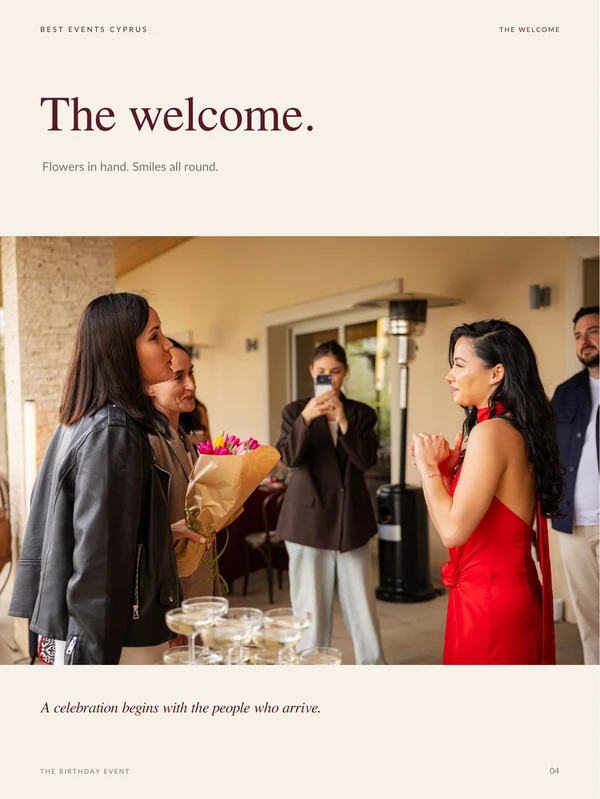 Page 4 of 8: The welcome.
