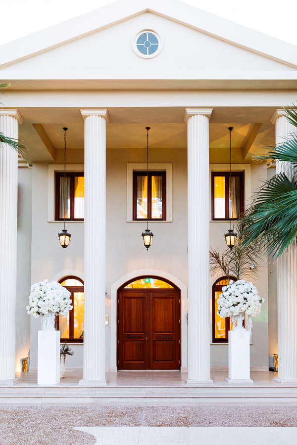Architectural and interior details at the celebration venue