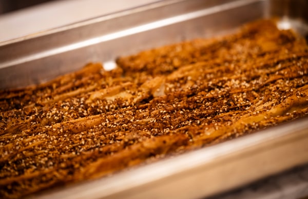 Freshly prepared food ready to serve